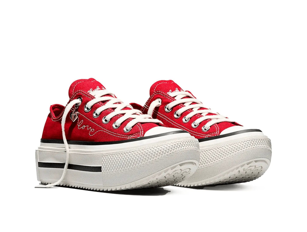 Zapatillas Converse Double Stack Hi (San Valentin) Mujer Rojo